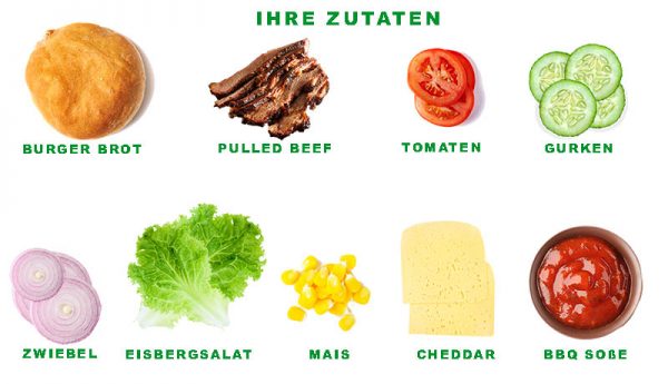Topping-Auswahl-Holzfäller-Pulled-Beef